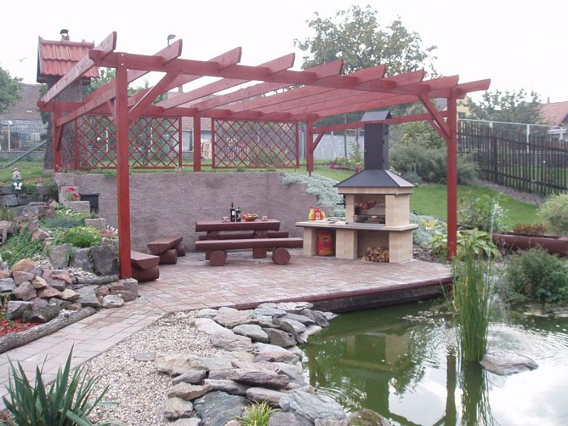 Stavba zahradních krbů